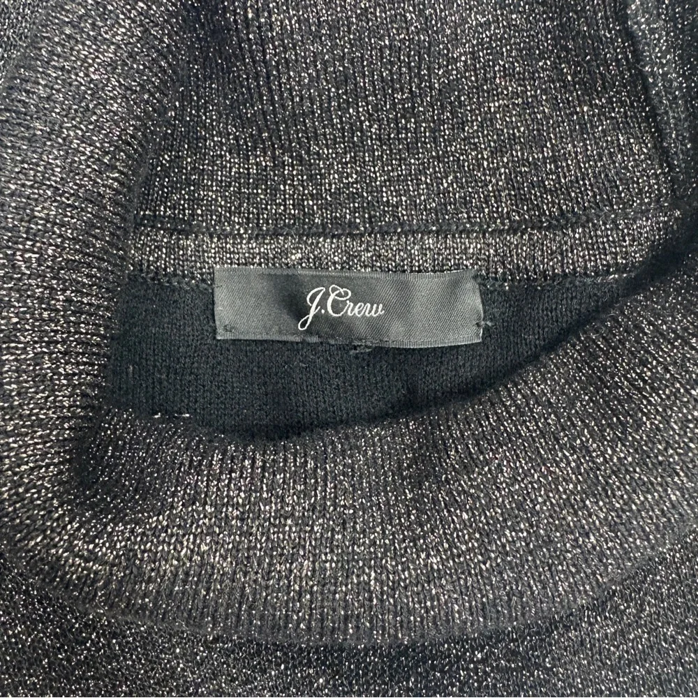 J. Crew Black Sparkle Turtleneck Sweater